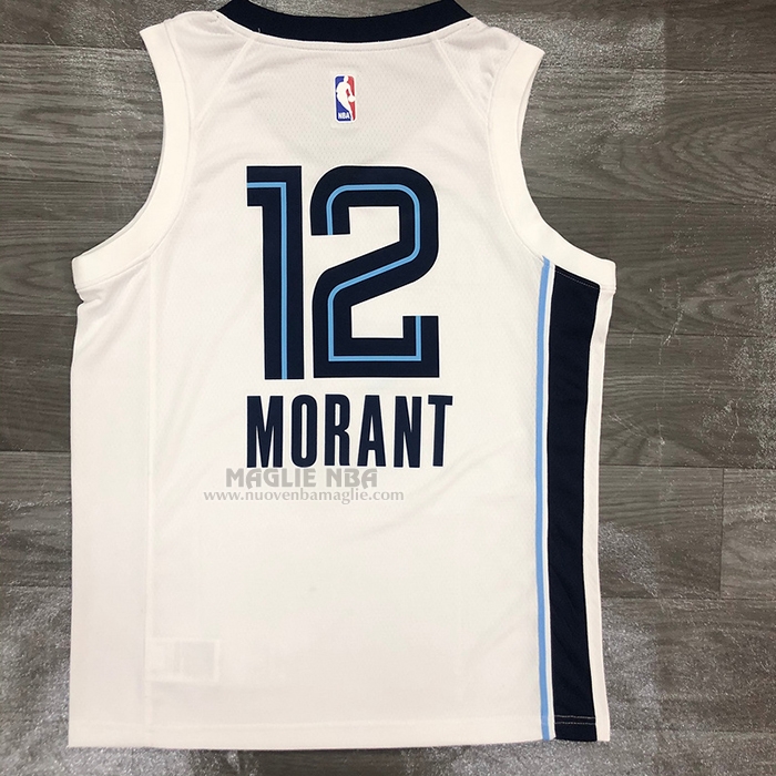 Maglia
 Ja Morant NO 12 Memphis Grizzlies Association 2019-20 Bianco
